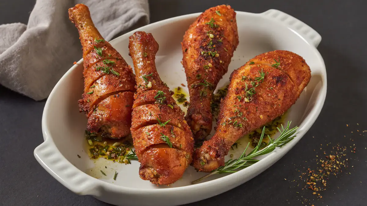 Kippenbouten uit de airfryer: zo ziet het gerecht eruit